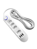 Extensão energia, tomada USB, plugue de água, 100-220V, 10A