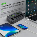 Extensão energia, tomada USB, plugue de água, 100-220V, 10A