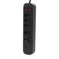 Extensão energia, tomada USB, plugue de água, 100-220V, 10A