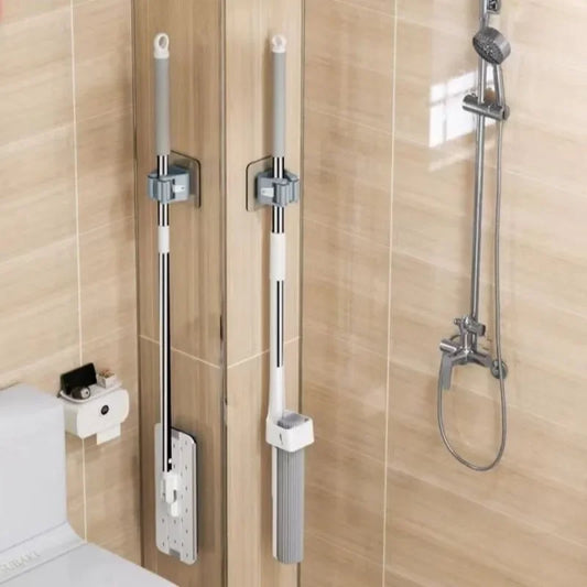 Acessório Autoadesivo Organizador de Vassouras para Cozinha e Banheiros