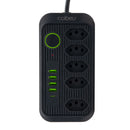 Extensão energia, tomada USB, plugue de água, 100-220V, 10A